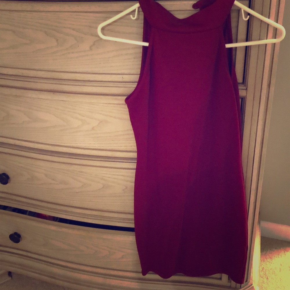 Tobi high neck mini dress